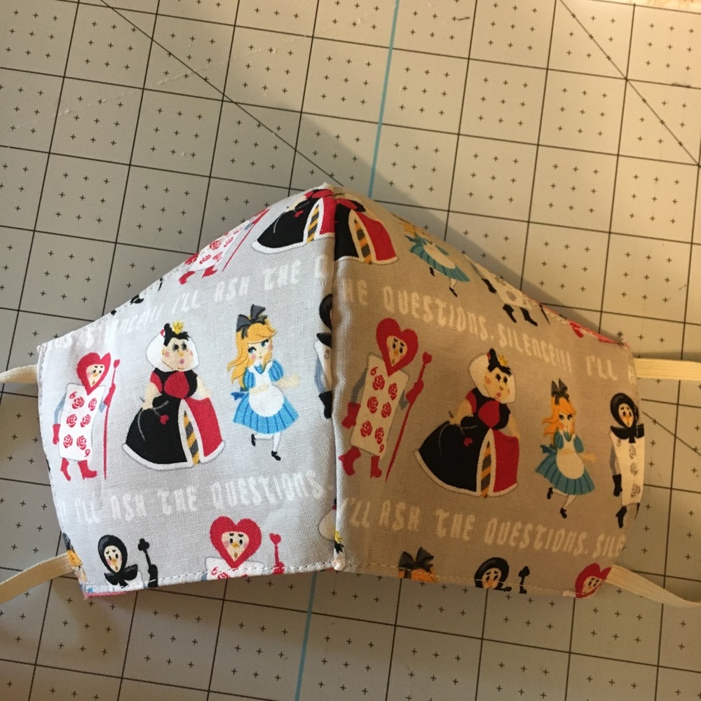 Adult Gray Alice in Wonderland Mask